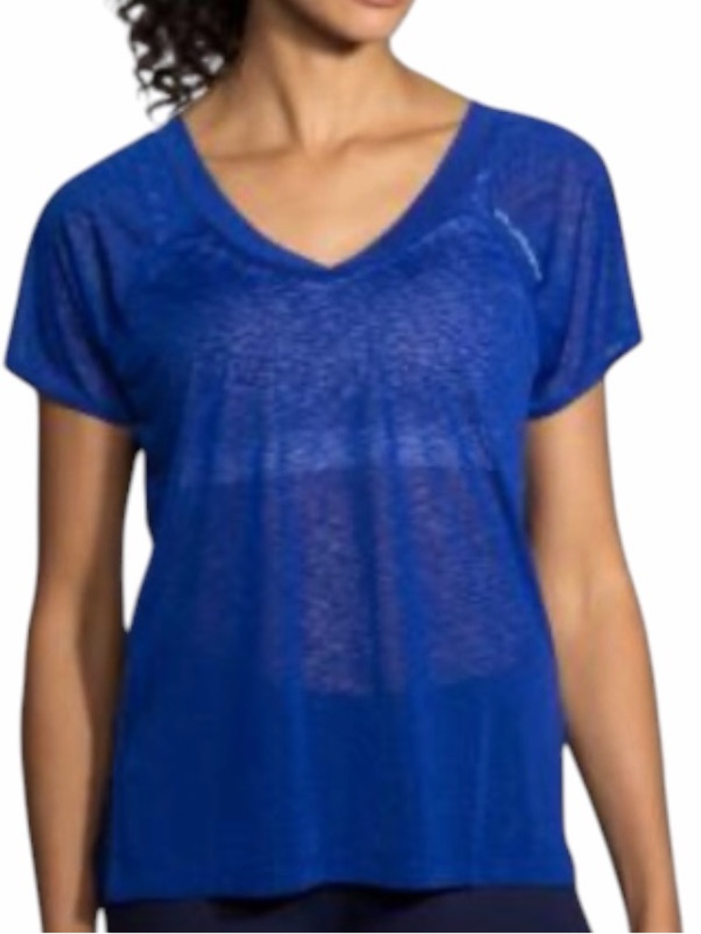 Brooks Running Women’s Ghost Short Sleeve Semi Sheer Performance Top size small